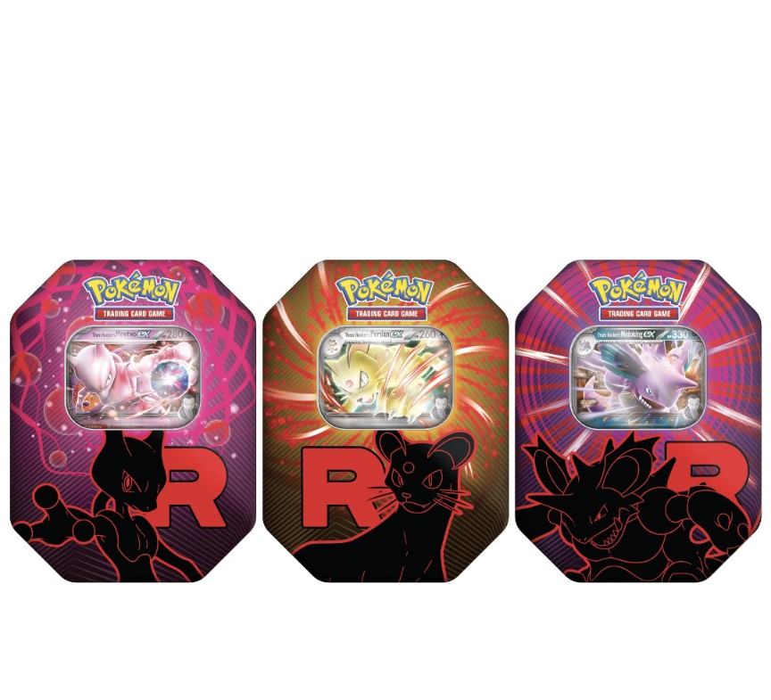 Pokemon TCG: Team Rocket Tin Set - 3 Tins CJ Collective Pty Ltd Pokemon TCG: Team Rocket Tin Set - 3 Tins CJ Collective Pty Ltd